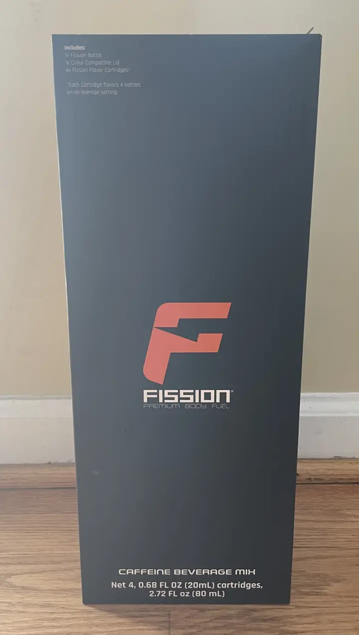 The black Fission box with the Fission logo