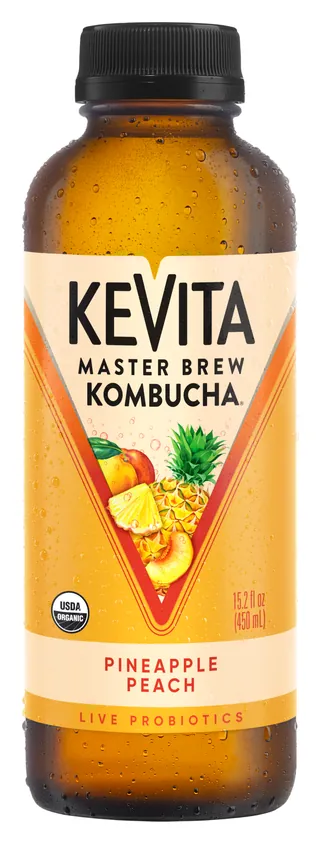 Kevita Master Brew Kombucha Pineapple Peach